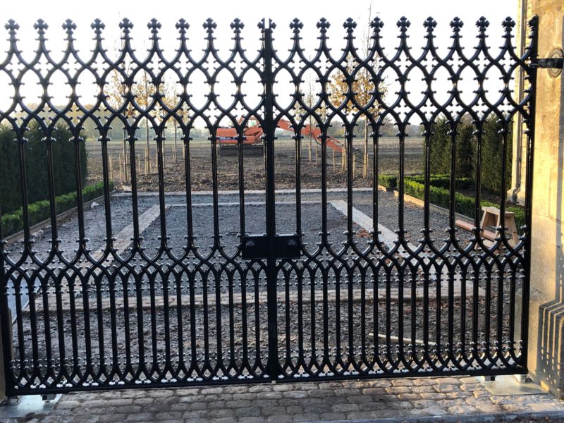 A photograph of completed gates replicated and manufactured by Calibre Metalwork.
