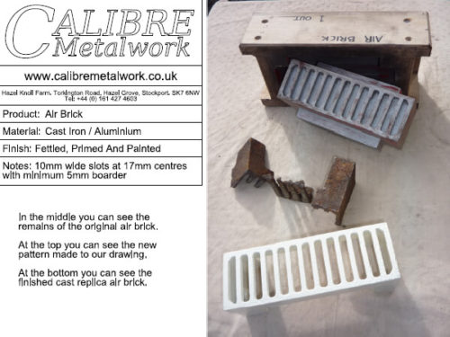 Cast Air Bricks by Calibre Metalwork.