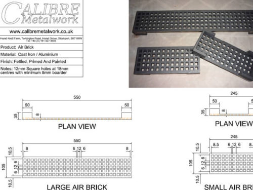 Cast Air Bricks by Calibre Metalwork.
