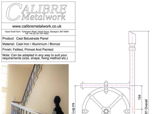 Cast Baluster Panel by Calibre Metalwork.