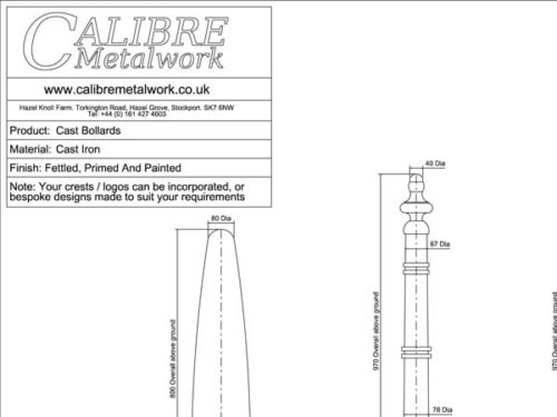 Cast Bollards by Calibre Metalwork.