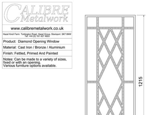 Diamond Opening Window by Calibre Metalwork.