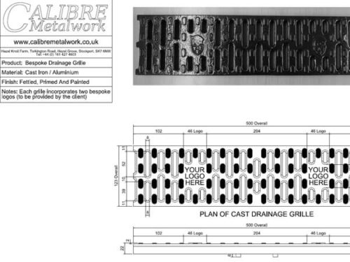 Bespoke Drainage Grille by Calibre Metalwork.