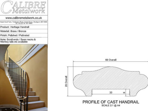 Heritage Hand Rail by Calibre Metalwork.