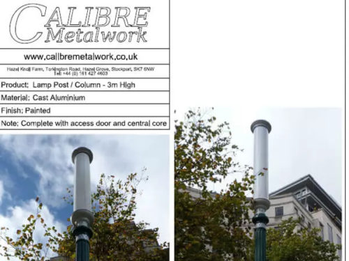 Large Column Lamp Post by Calibre Metalwork.