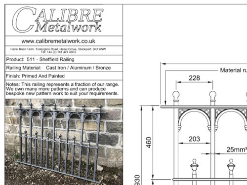 Sheffield Railing by Calibre Metalwork.