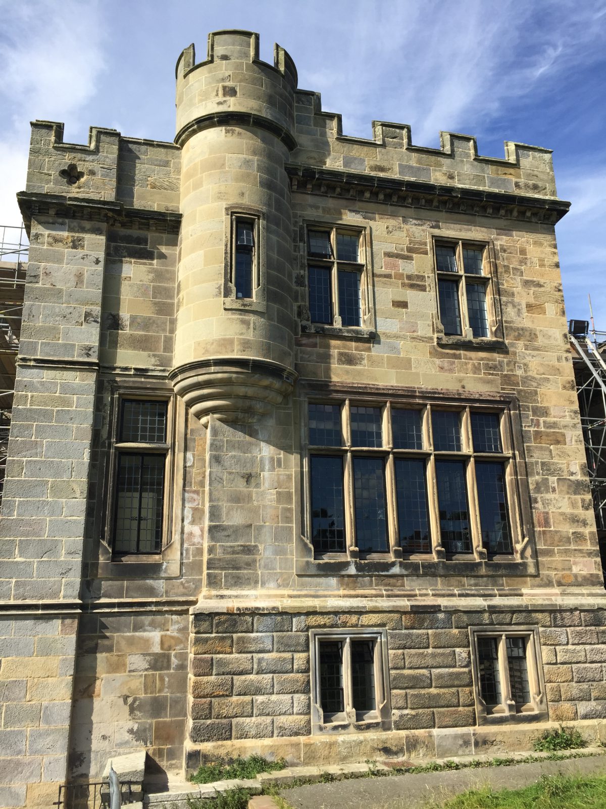 A photograph of Calibre Metalwork's restored windows at Grade I listed Ford Castle, Berwick-upon-Tweed, Northumberland.